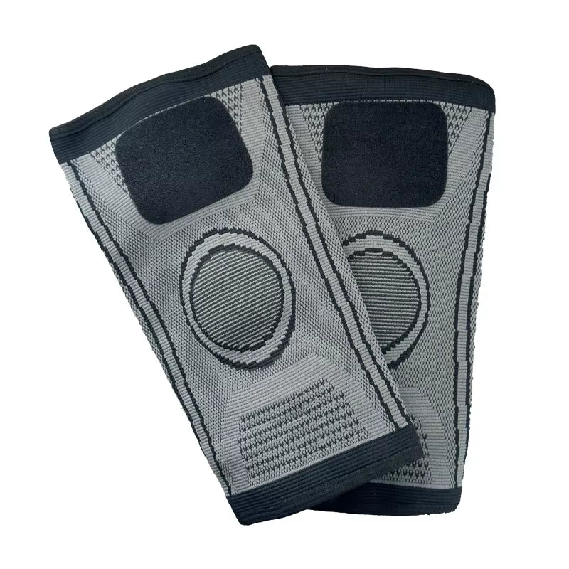 Knitted Compression Knee Braces Breathable Bandage for Knee Pain Basketball Sports Knee Sleeves Supports with Adjustable Straps
