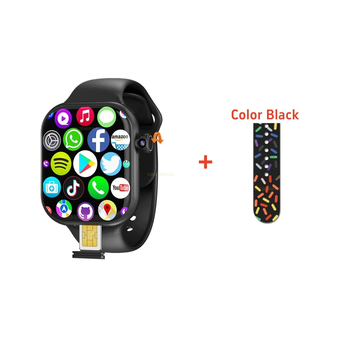 VP29 Smartwatch 5G Android 256GB Storage 4G/5G LTE Sim Card GPS WIFI 2.29 Inch 490*580 Amoled Smart Watch with 8MP Rotary Camera