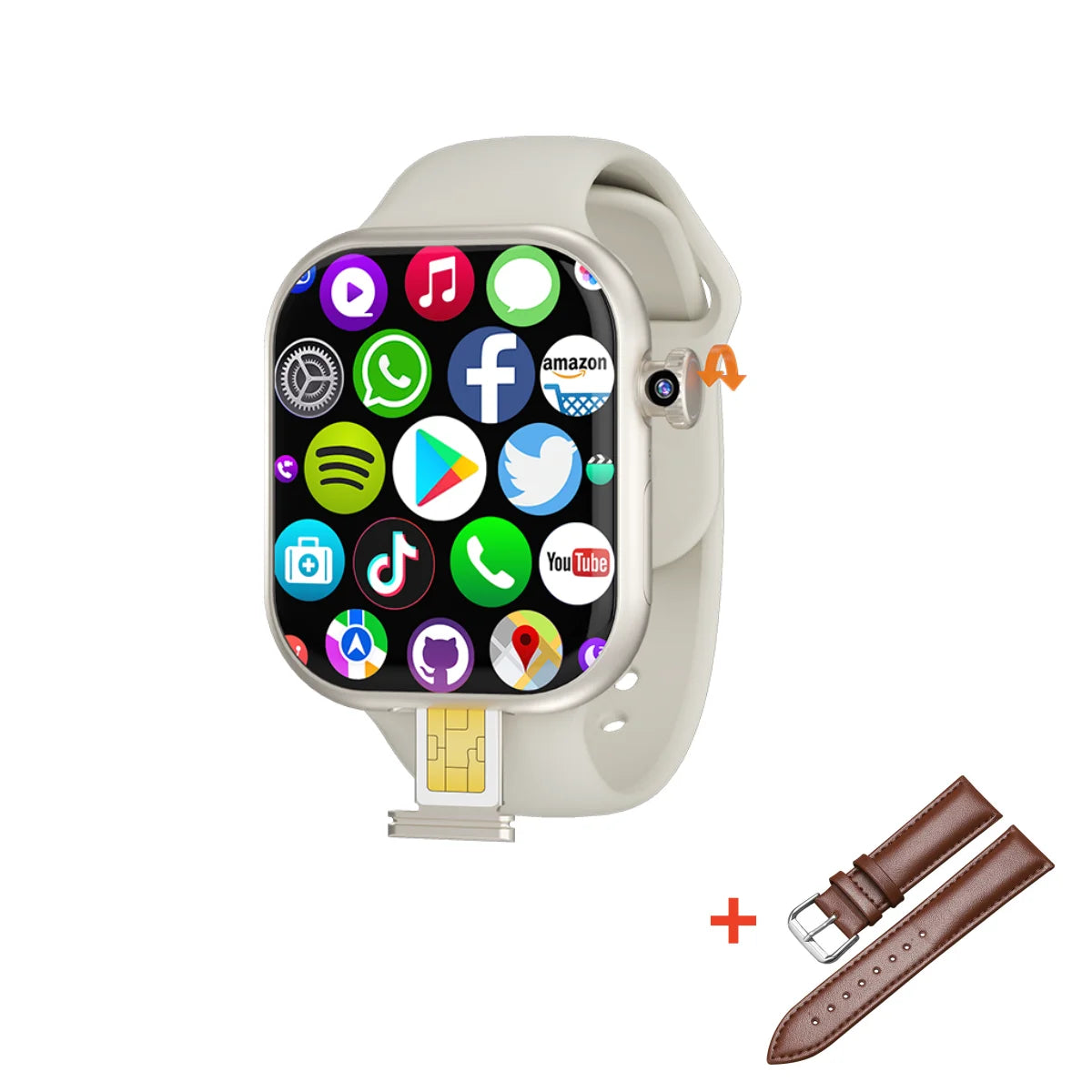 VP29 Smartwatch 5G Android 256GB Storage 4G/5G LTE Sim Card GPS WIFI 2.29 Inch 490*580 Amoled Smart Watch with 8MP Rotary Camera