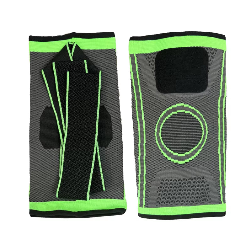 Knitted Compression Knee Braces Breathable Bandage for Knee Pain Basketball Sports Knee Sleeves Supports with Adjustable Straps