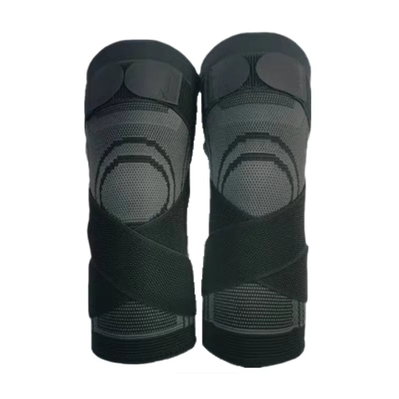 Knitted Compression Knee Braces Breathable Bandage for Knee Pain Basketball Sports Knee Sleeves Supports with Adjustable Straps