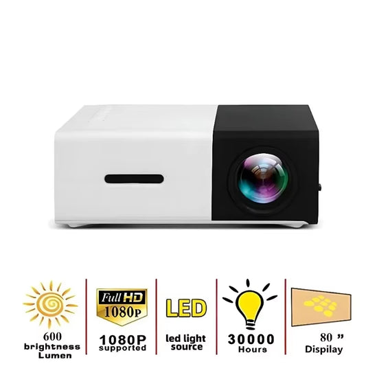 YG300 Projector Smart Home Theater HD Projector Portable Projector Mini Projector Mobile Phone Projection 1080 Outdoor Projecton