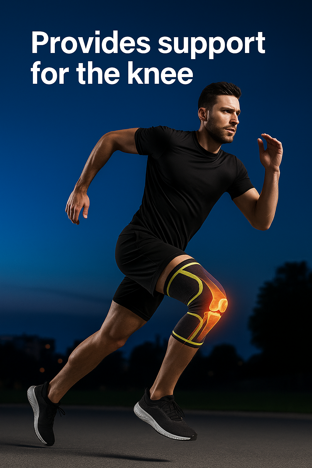 🦵 Knee Support Sleeve – Breathable Compression Brace for Running, Gym, Pain Relief & Recovery