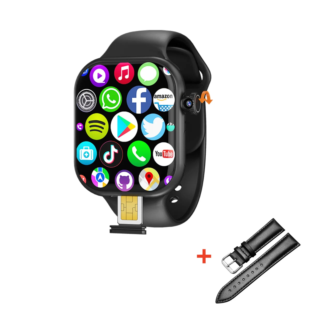 VP29 Smartwatch 5G Android 256GB Storage 4G/5G LTE Sim Card GPS WIFI 2.29 Inch 490*580 Amoled Smart Watch with 8MP Rotary Camera